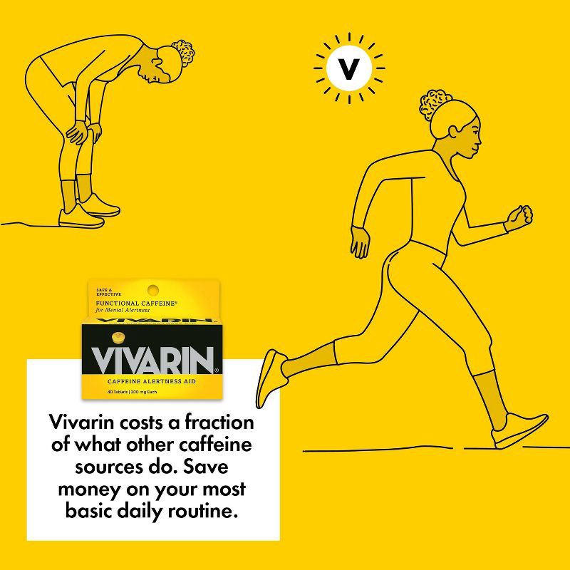 slide 6 of 8, Vivarin Caffeine Alertness Aid Tablets - 40ct, 40 ct