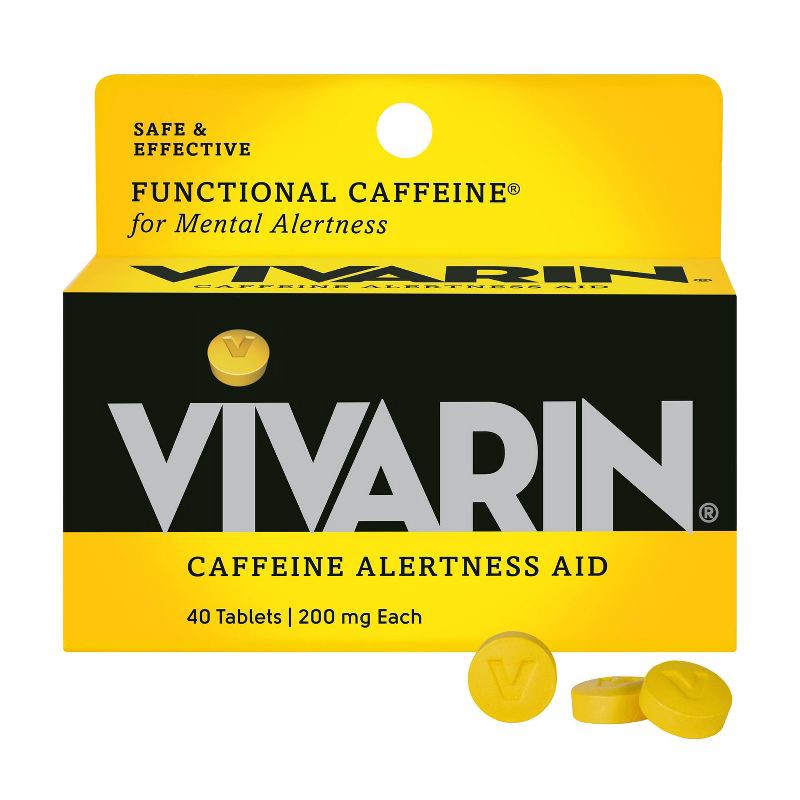 slide 1 of 8, Vivarin Caffeine Alertness Aid Tablets - 40ct, 40 ct