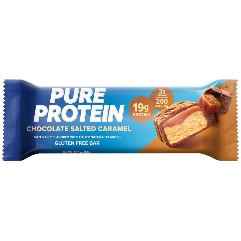 slide 2 of 6, Pure Protein 19g Protein Bar - Chocolate Salted Caramel - 12ct, 19 gram, 12 ct