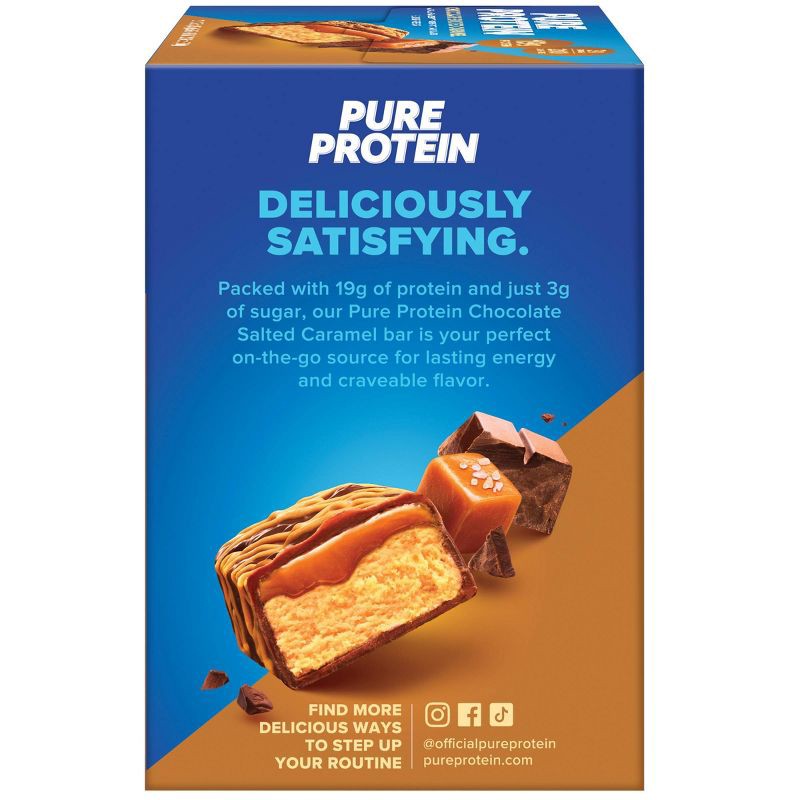 slide 6 of 6, Pure Protein 19g Protein Bar - Chocolate Salted Caramel - 12ct, 19 gram, 12 ct