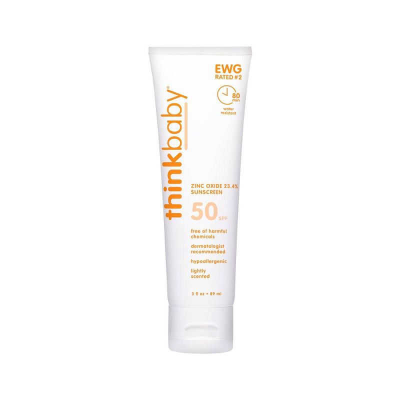 slide 1 of 8, thinkbaby Mineral Sunscreen Lotion SPF 50 - 3 fl oz, 0 x 3 fl oz