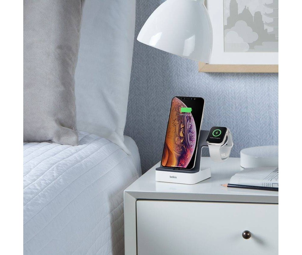 slide 2 of 8, Belkin PowerHouse Charge Dock for Apple Watch + iPhone, 1 ct