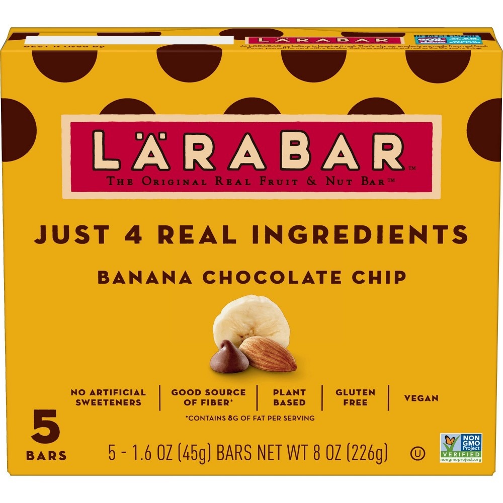 slide 2 of 3, Larabar Banana Chocolate Chip, 5 ct, 8 oz