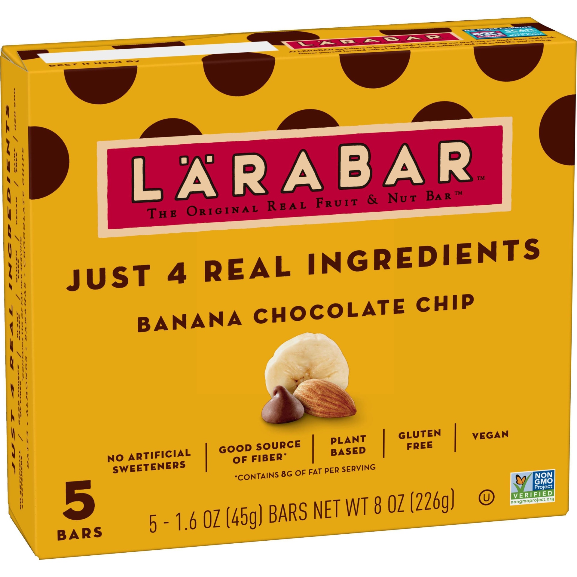 slide 1 of 3, Larabar Banana Chocolate Chip, 5 ct, 8 oz