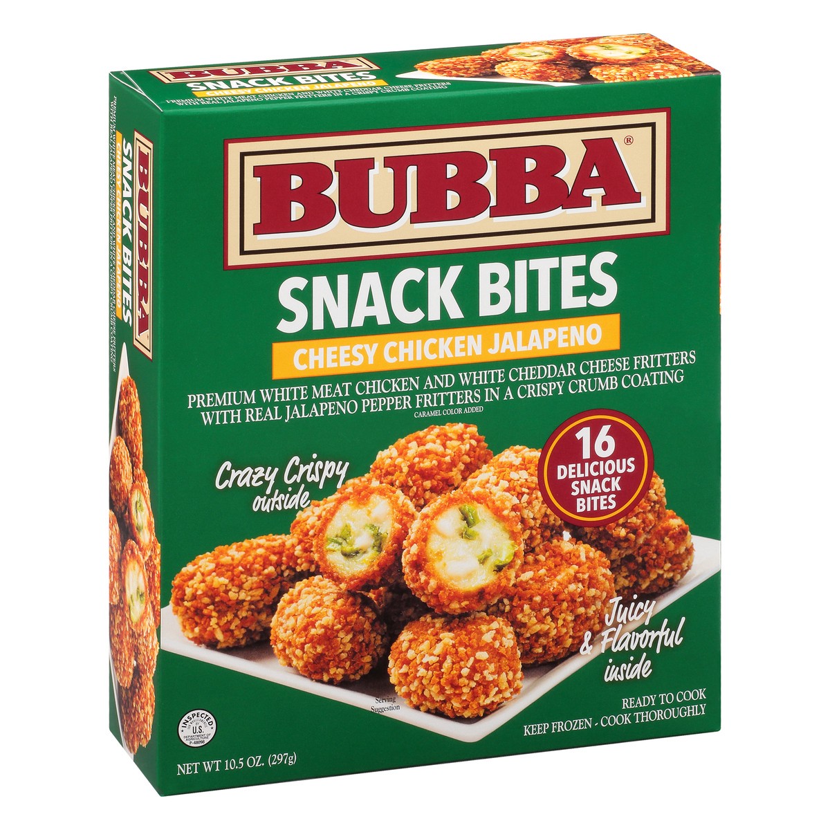 slide 2 of 9, bubba Cheesy Chicken Jalapeño Snack Bites 10.5oz, 16 ct