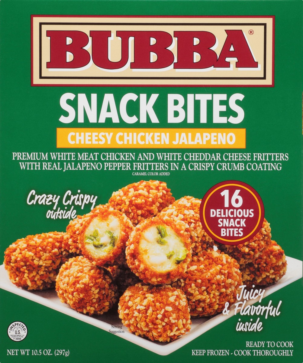 slide 6 of 9, bubba Cheesy Chicken Jalapeño Snack Bites 10.5oz, 16 ct