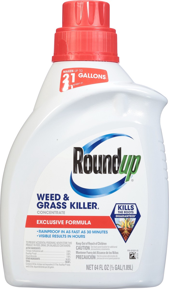 slide 4 of 12, Roundup Concentrate Weed & Grass Killer 64 fl oz, 64 fl oz