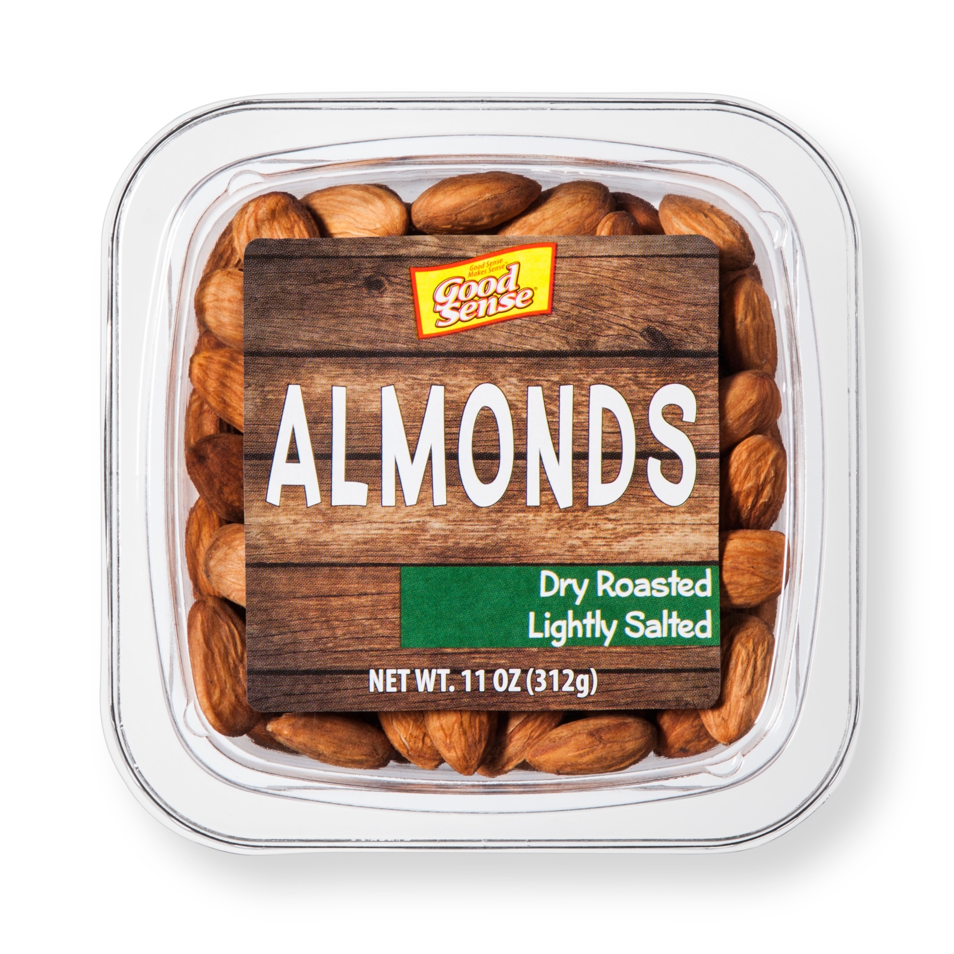 slide 1 of 4, Good Sense Dry Roasted Lightly Salted Almonds, 11 oz