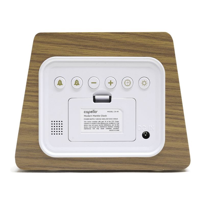 slide 4 of 4, Digital Mantle Alarm Clock Lark Finish - Capello: Contemporary LED Table Clock with Dual Alarms & Adjustable Dimmer, 1 ct