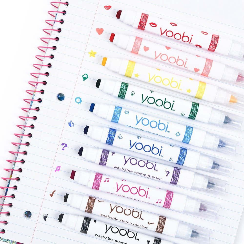 Double Ended Stamp Markers 10ct - Yoobi 10 ct