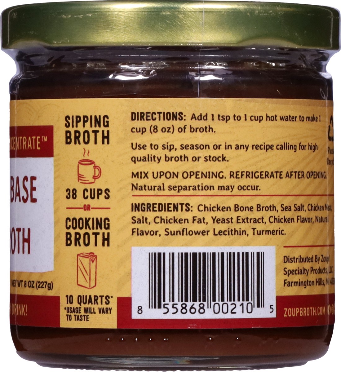 slide 9 of 9, Zoup! Zoup Chicken Base With Bone Broth, 8 oz
