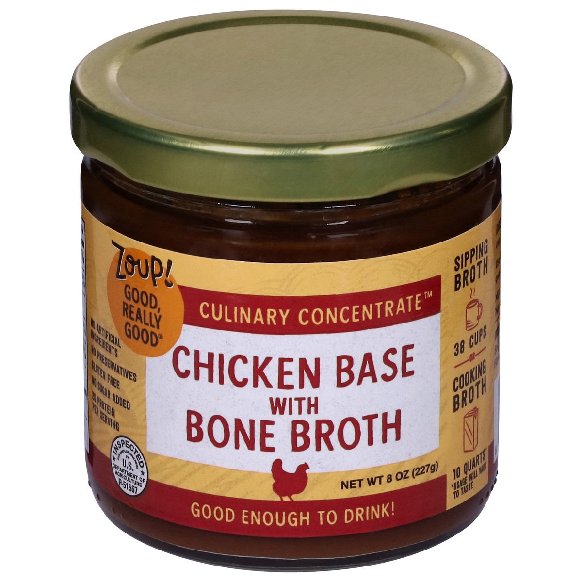 slide 1 of 9, Zoup! Zoup Chicken Base With Bone Broth, 8 oz