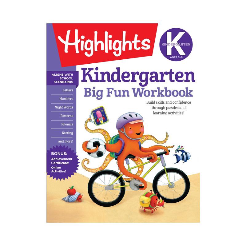slide 1 of 1, Penguin Publishing Big Fun Kindergarten Activity Book (Workbook) (Paperback), 1 ct