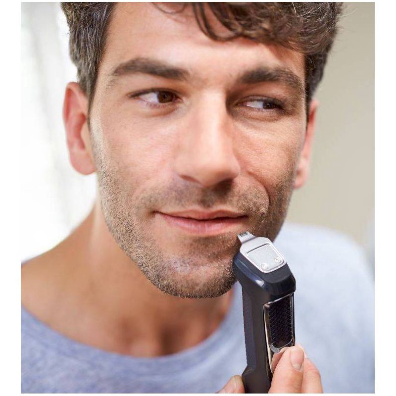 slide 6 of 10, Philips Norelco Series 3000 Multigroom All-in-One Men's Rechargeable Electric Trimmer with 13 attachments - MG3750/60, 1 ct