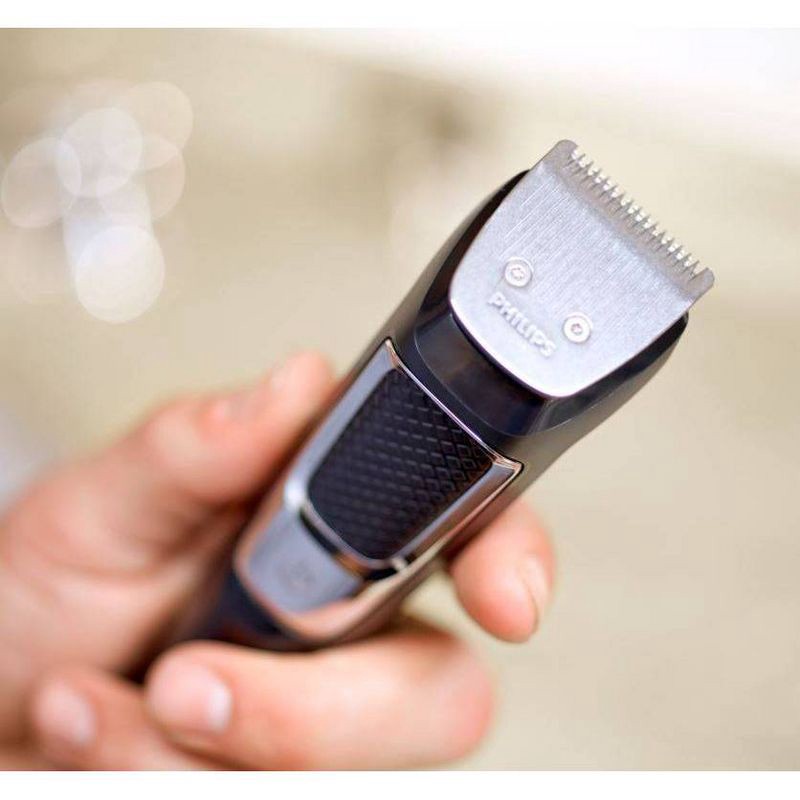 slide 4 of 10, Philips Norelco Series 3000 Multigroom All-in-One Men's Rechargeable Electric Trimmer with 13 attachments - MG3750/60, 1 ct