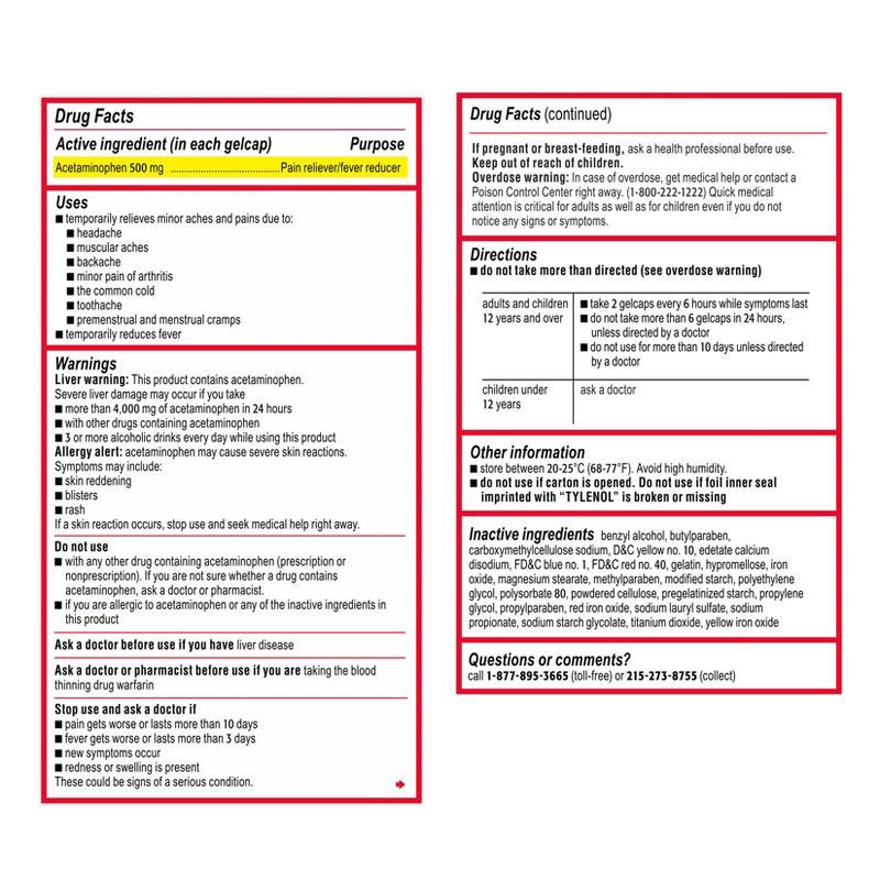 slide 6 of 10, Tylenol Extra Strength Rapid Release Pain Reliever & Fever Reducer Gelcaps - Acetaminophen - 24ct, 24 ct