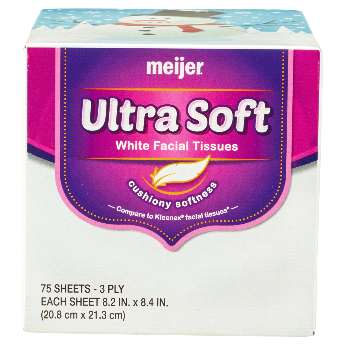 slide 3 of 3, Meijer Ultra Soft Holiday Facial Tissue Assortment, 75 ct