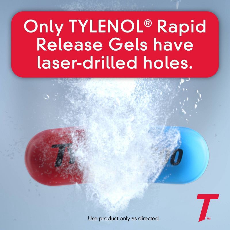 slide 3 of 9, Tylenol Extra Strength Rapid Release Pain Reliever & Fever Reducer Gelcaps - Acetaminophen - 100ct, 100 ct