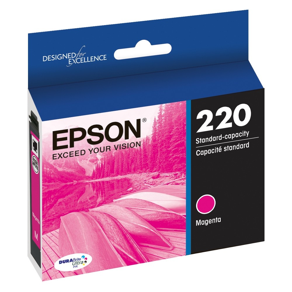 slide 2 of 6, Epson 220 Single Ink Cartridge - Magenta (T220320-CP), 1 ct