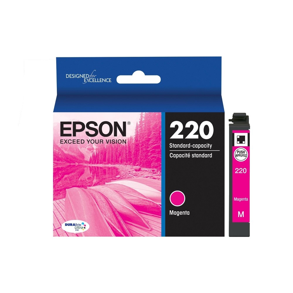 slide 4 of 6, Epson 220 Single Ink Cartridge - Magenta (T220320-CP), 1 ct