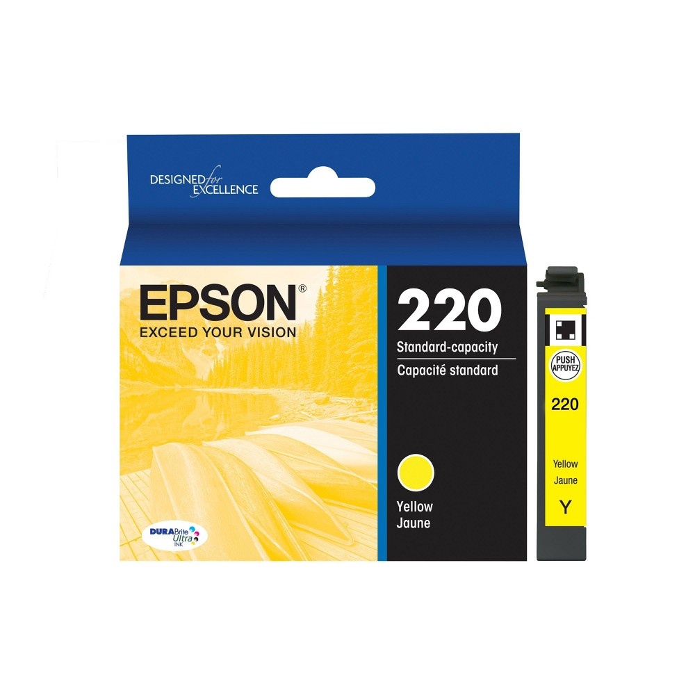 slide 4 of 6, Epson 220 Single Ink Cartridge - Yellow (T220420-CP), 1 ct