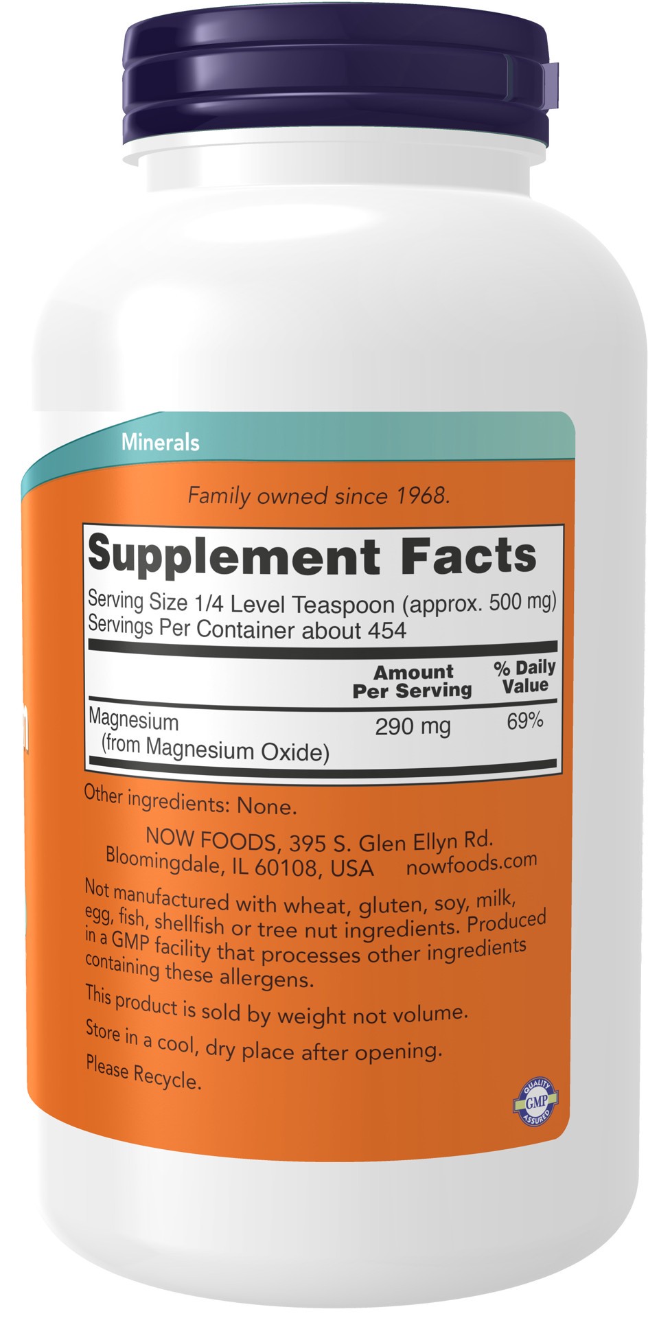 slide 2 of 4, NOW Supplements Magnesium Oxide - 8 oz., 8 oz