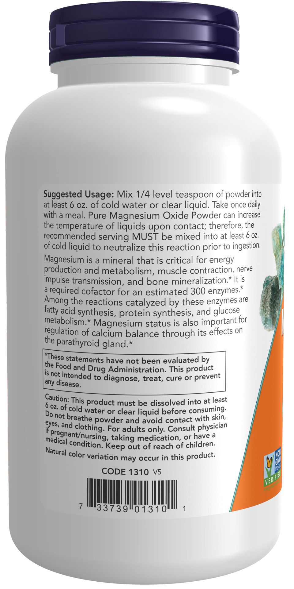 slide 4 of 4, NOW Supplements Magnesium Oxide - 8 oz., 8 oz