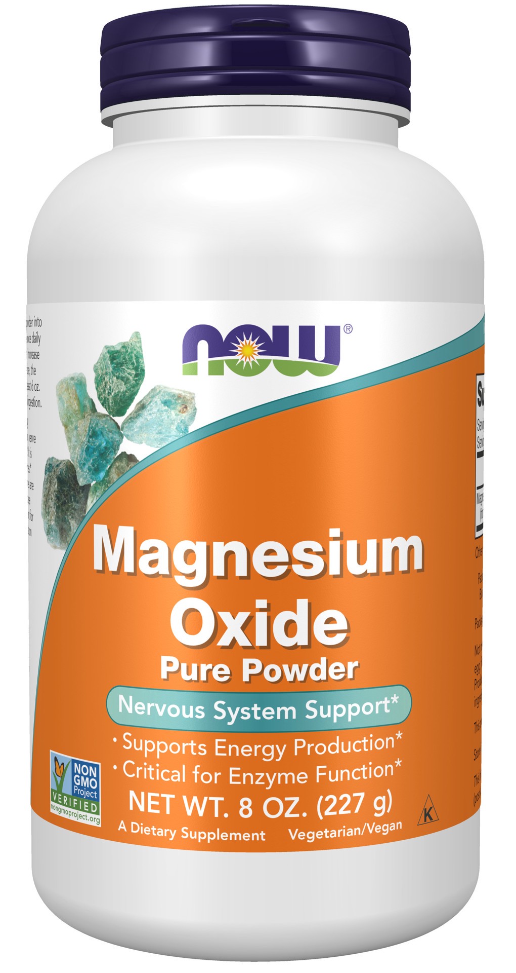 slide 1 of 4, NOW Supplements Magnesium Oxide - 8 oz., 8 oz