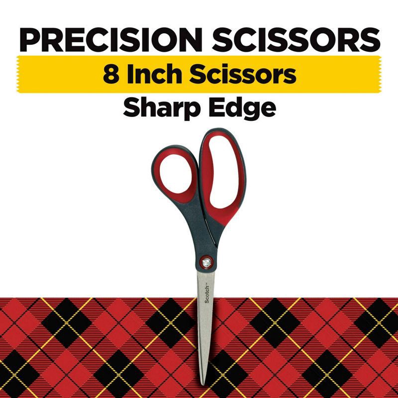 slide 3 of 10, Scotch 8" Precision Scissors, 1 ct