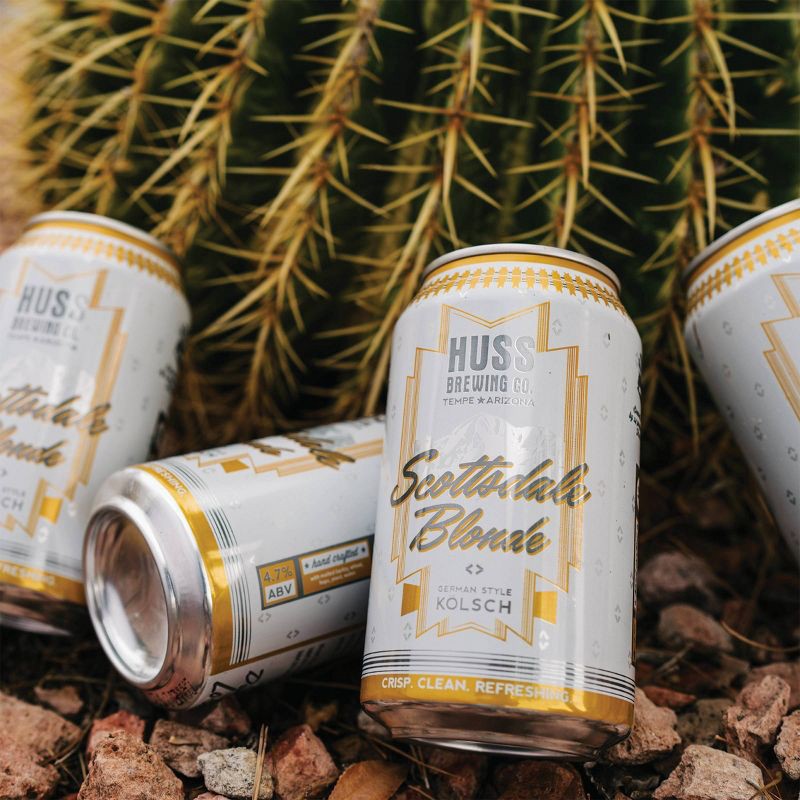 slide 4 of 5, Huss Brewing Co. Huss Scottsdale Blonde Kolsch Beer - 6pk/12 fl oz Cans, 6 ct; 12 fl oz