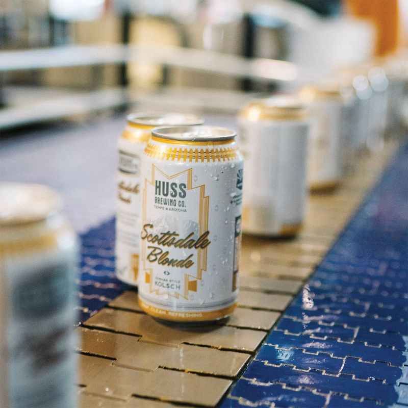 slide 5 of 5, Huss Brewing Co. Huss Scottsdale Blonde Kolsch Beer - 6pk/12 fl oz Cans, 6 ct; 12 fl oz