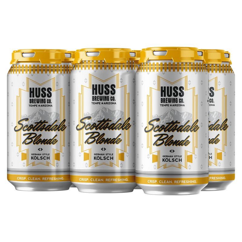 slide 1 of 5, Huss Brewing Co. Huss Scottsdale Blonde Kolsch Beer - 6pk/12 fl oz Cans, 6 ct; 12 fl oz