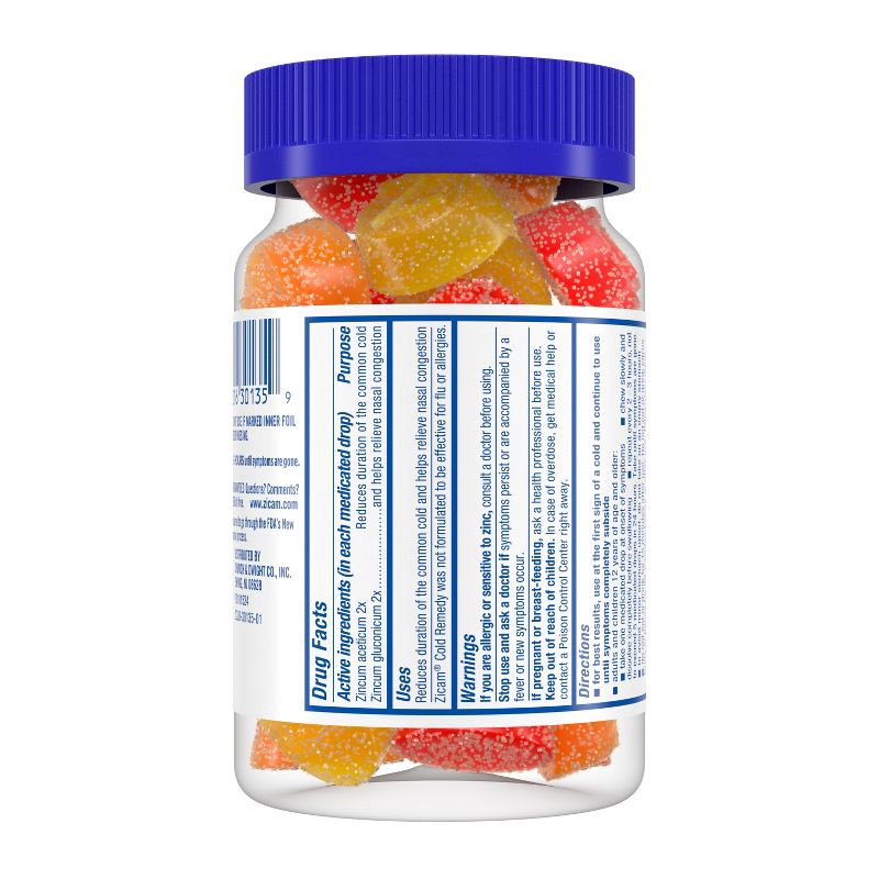 slide 2 of 10, Zicam Cold Remedy Medicated Drops - Fruit - 25ct, 25 ct