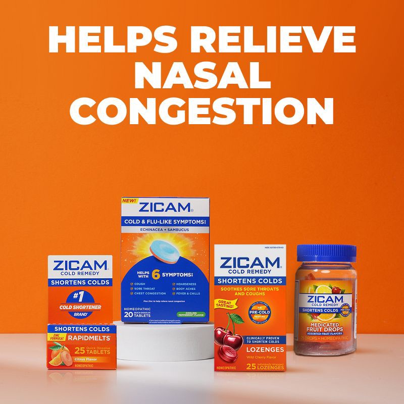 slide 5 of 10, Zicam Cold Remedy Medicated Drops - Fruit - 25ct, 25 ct