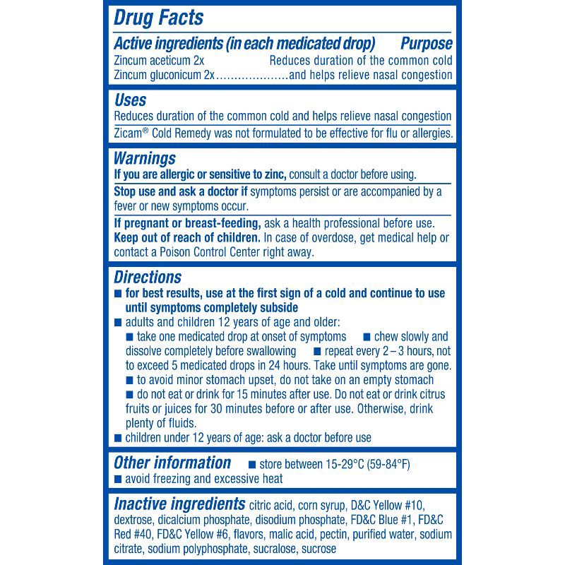 slide 7 of 10, Zicam Cold Remedy Medicated Drops - Fruit - 25ct, 25 ct