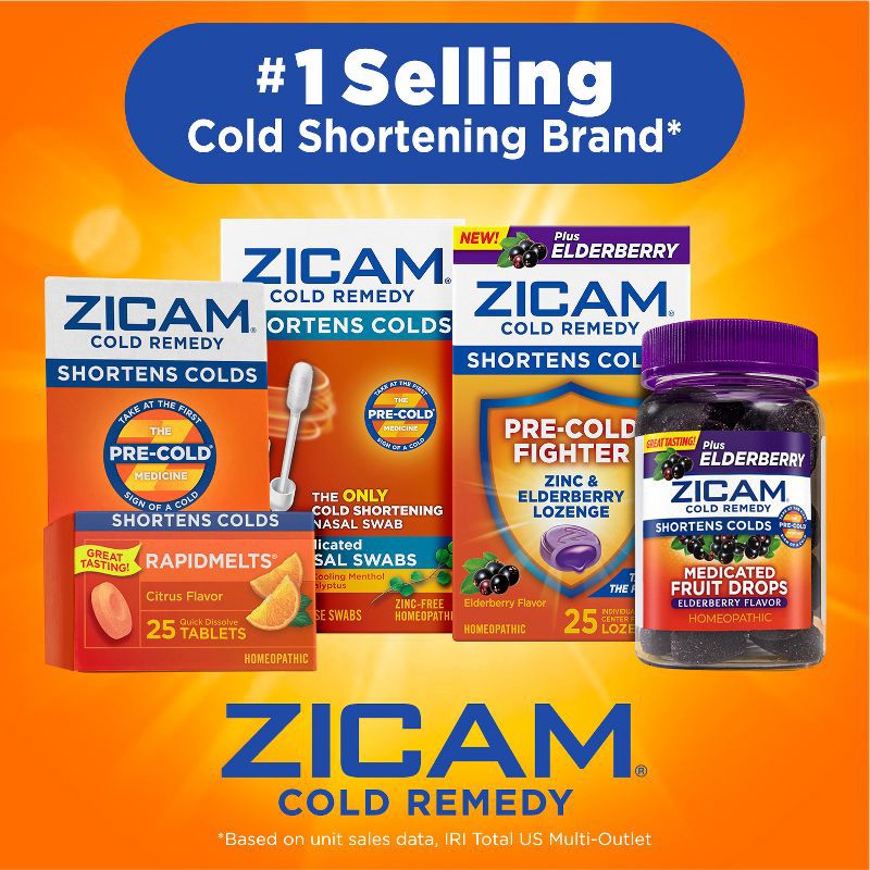 slide 9 of 9, Zicam Cold Remedy Medicated Drops - Fruit - 25ct, 25 ct