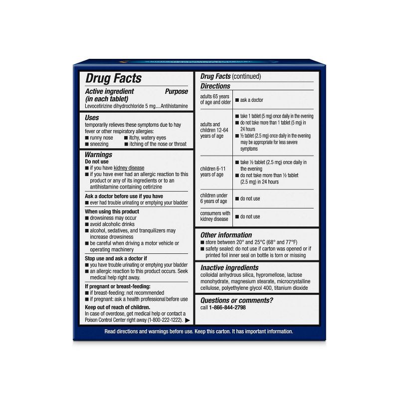 slide 2 of 10, Xyzal 24 Hour Allergy Relief Tablets - Levocetirizine Dihydrochloride - 35ct, 35 ct