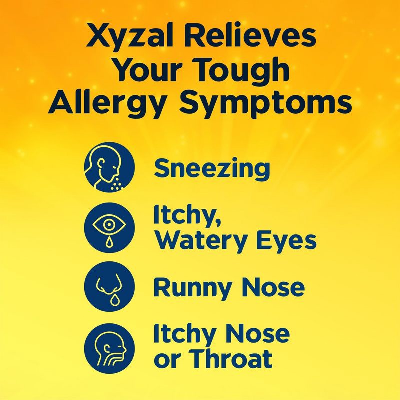 slide 4 of 11, Xyzal Allergy Relief Medicine Tablets - Levocetirizine Dihydrochloride - 35ct, 35 ct