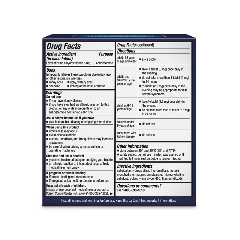 slide 2 of 7, Xyzal Allergy Relief Tablets - Levocetirizine Dihydrochloride - 80ct, 80 ct