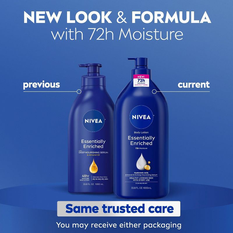 slide 3 of 11, NIVEA Essentially Enriched Body Lotion for Dry Skin Scented - 33.8 fl oz, 33.8 fl oz