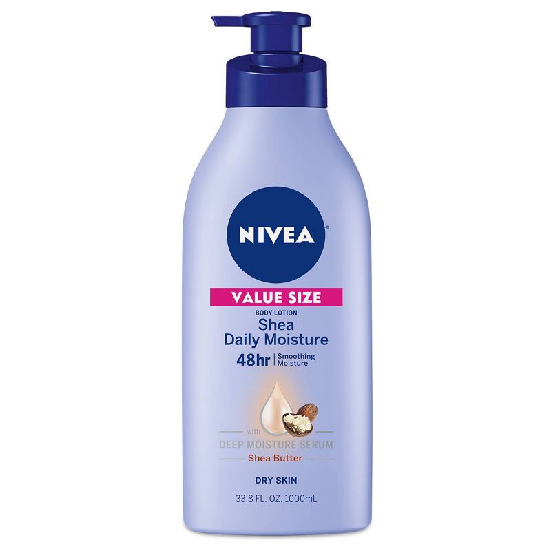 slide 1 of 11, NIVEA Shea Nourish Dry Skin Body Lotion with Shea Butter - 33.8 fl oz, 33.8 fl oz