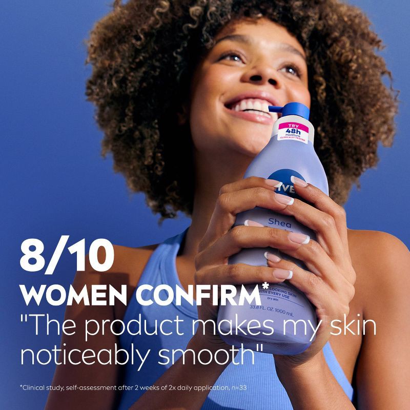 slide 8 of 11, NIVEA Shea Nourish Dry Skin Body Lotion with Shea Butter - 33.8 fl oz, 33.8 fl oz