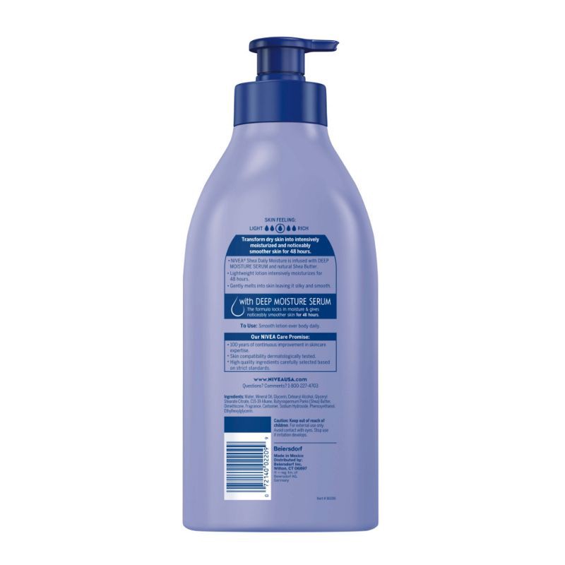 slide 9 of 11, NIVEA Shea Nourish Dry Skin Body Lotion with Shea Butter - 33.8 fl oz, 33.8 fl oz