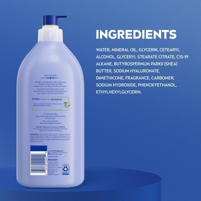 slide 10 of 11, NIVEA Shea Nourish Dry Skin Body Lotion with Shea Butter - 33.8 fl oz, 33.8 fl oz