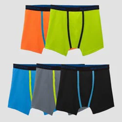 Fruit of The Loom Boys' 5pk Breathable Micro-Mesh Boxer Briefs - Colors May Vary M
