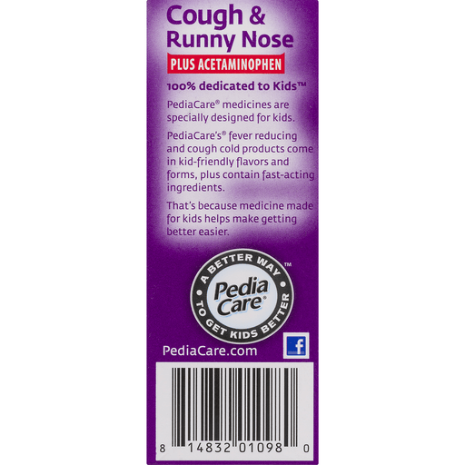 slide 9 of 18, PediaCare Cough & Runny Nose 4 oz, 4 oz