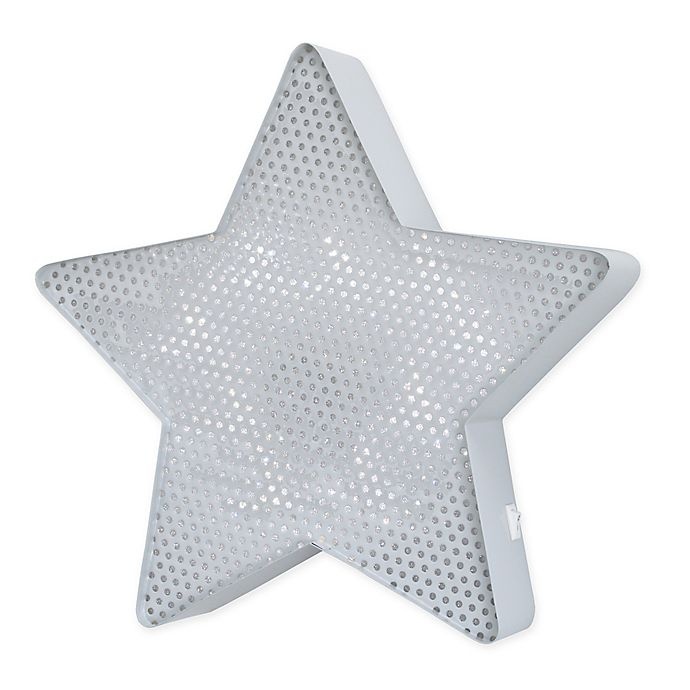 slide 1 of 1, NoJo Little Love Star Light Up Mesh Wall Decor - Grey, 1 ct