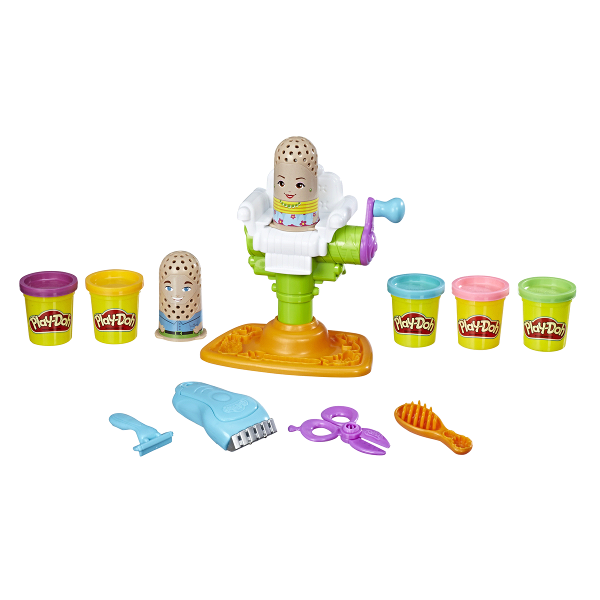 slide 4 of 5, Play-Doh Buzz'n Cut Barber Shop Set with 5 Non-Toxic Colors, 1 ct