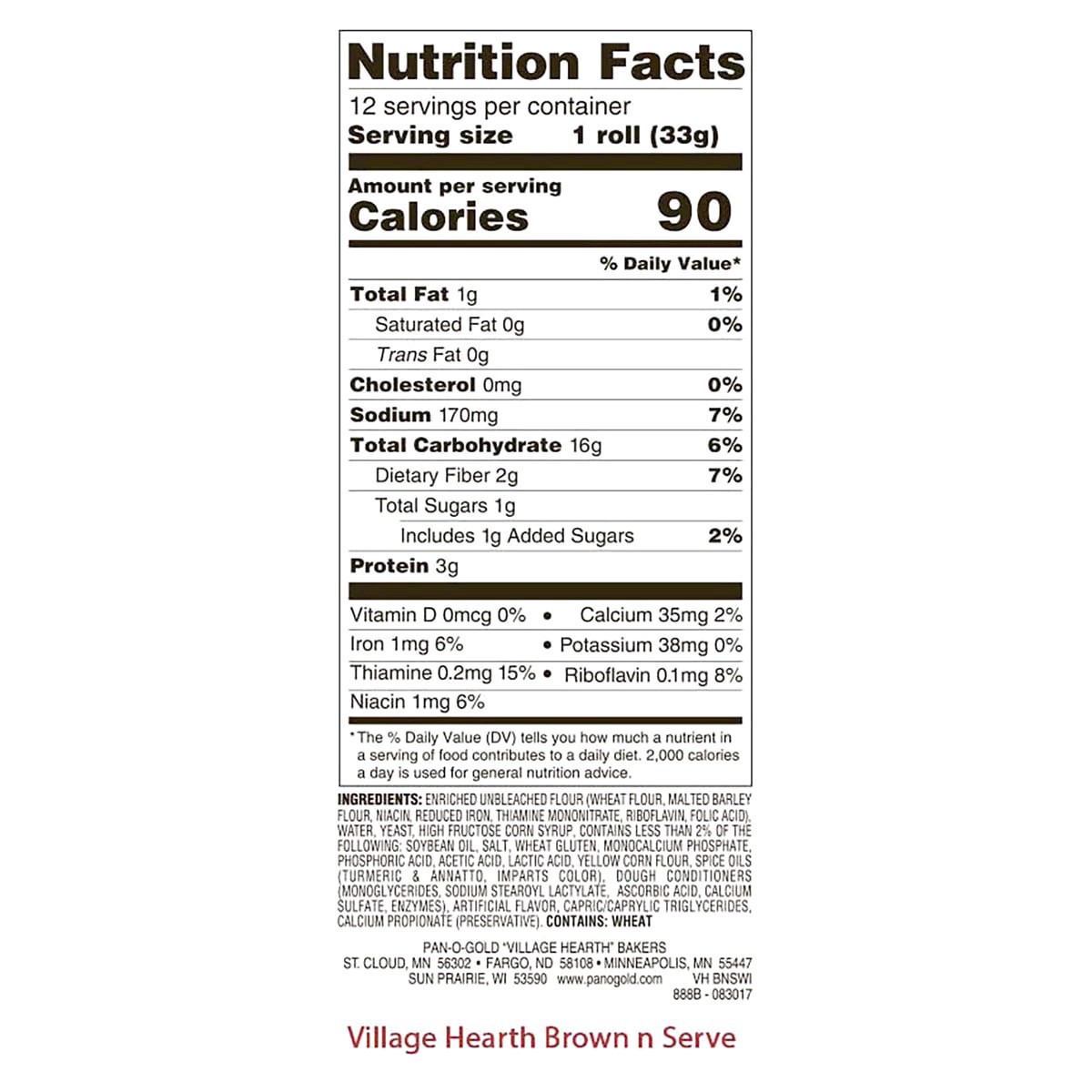 slide 4 of 5, Village Hearth Willage Hearth Brown And Serve Rolls, 1 ct