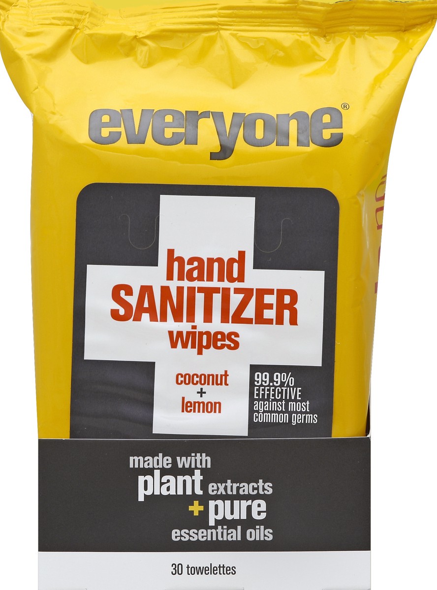 slide 1 of 1, E O Essential Oil Products Hand Santz Wipes,Cnut Lem, 30 ct